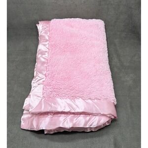 Circo Target Pink Baby Blanket Ultra Thick Plush Satin Trim Security Lovey